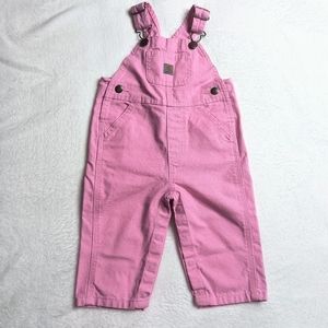 Pink baby Carhartt overalls